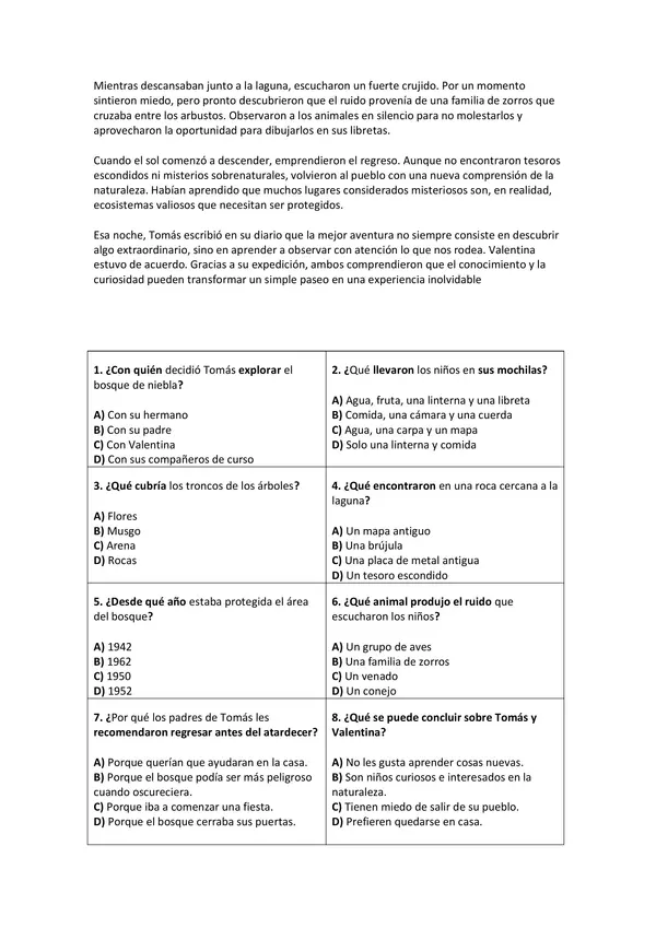 Ambiente y costumbres de textos narrativos, clasificación de palabras según el tilde y 1 2 3 persona