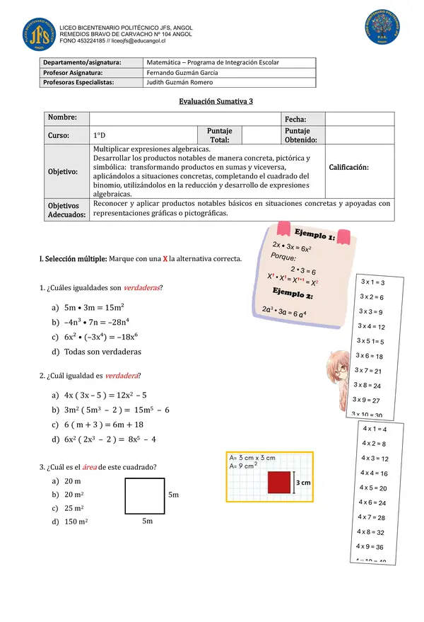 Evaluación sumativa