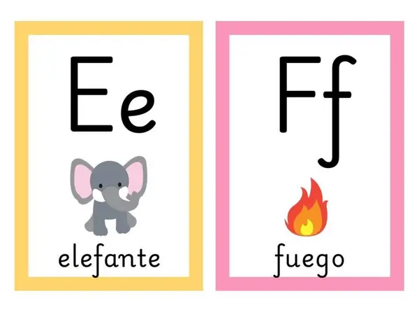 Abecedario en imprenta para la sala