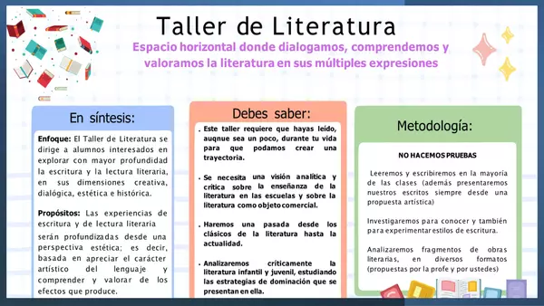 Comentario literario- taller de literatura 4 medios. 