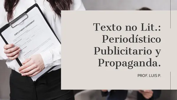 Textos periodísticos - Publicitario y propaganda 8vo - Media. 