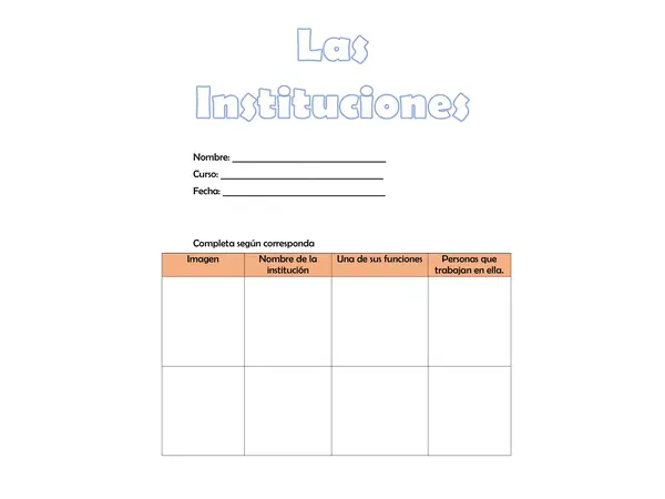 Trabajo formativo las instituciones