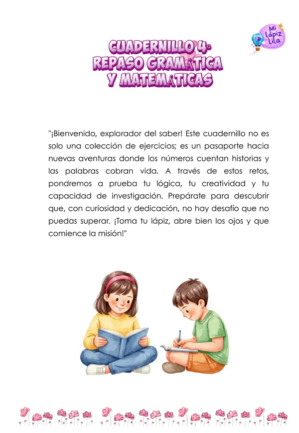 CUADERNILLO DE REPASO 4° grado