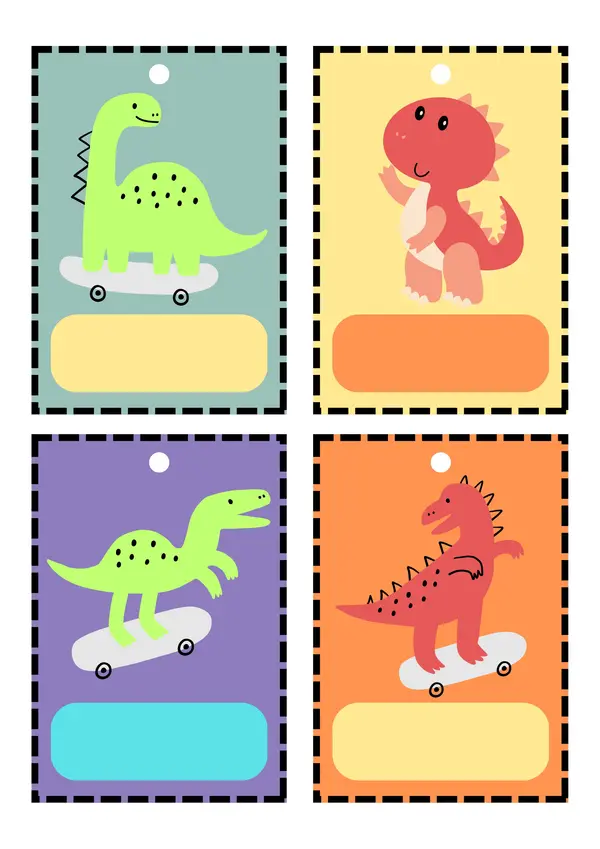 COLGANTE - IDENTIFICACIÓN PREESCOLAR - DINOSAURIOS