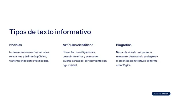 ¿Qué es el texto informativo?