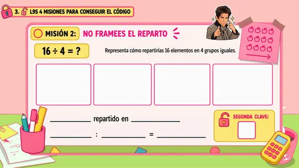 Divisiones: “Repartiendo sin perder aura"  3° básico