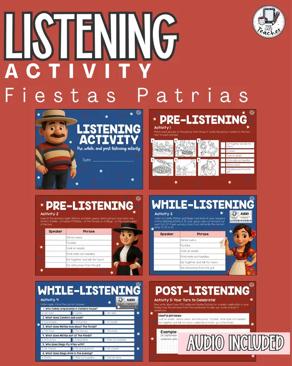 Chilean Fiestas Patrias Listening Activity | Pre, While & Post-Listening | ESL