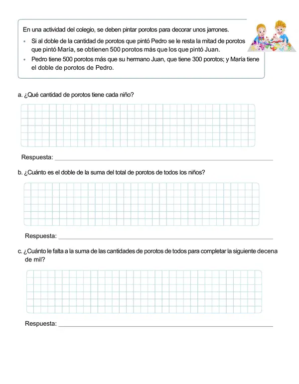 Guía de matemática "Sumas, restas, operaciones combinadas, diagrama"