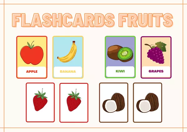 Flashcards Fruits