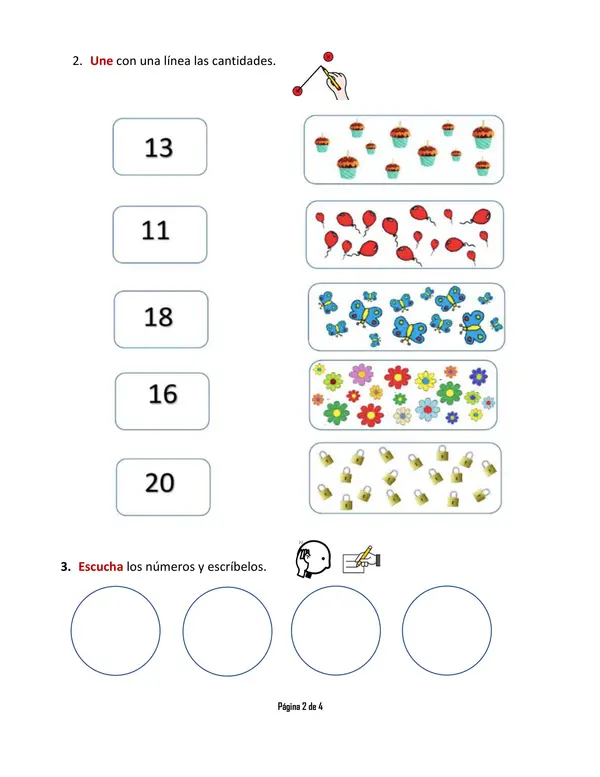 PRUEBA NÚMEROS HASTA EL 20 Y FIGURAS GEOMÉTRICAS