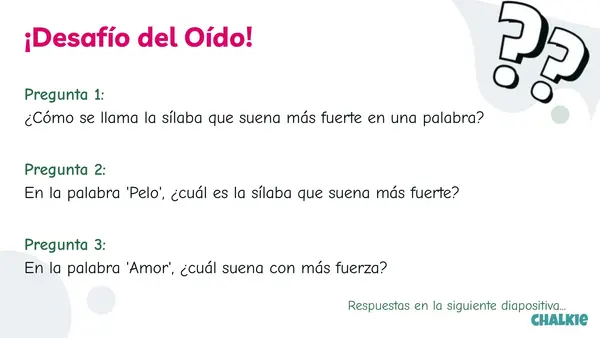 Sílaba tónica y palabras agudas