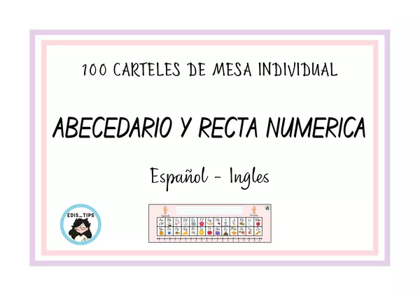 100 CARTELES / CHULETAS DE MESA - ESP. INGL.