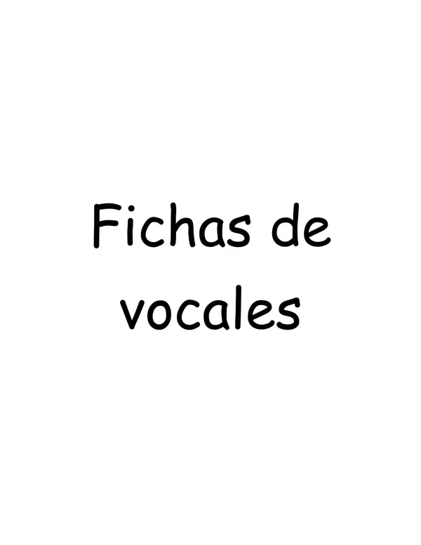 Fichas vocales