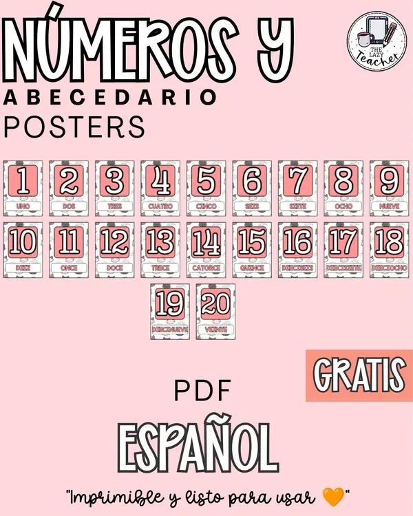 SET POSTERS ABECEDARIO - NÚMEROS - GATITOS