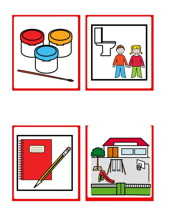Pictogramas para rutina escolar