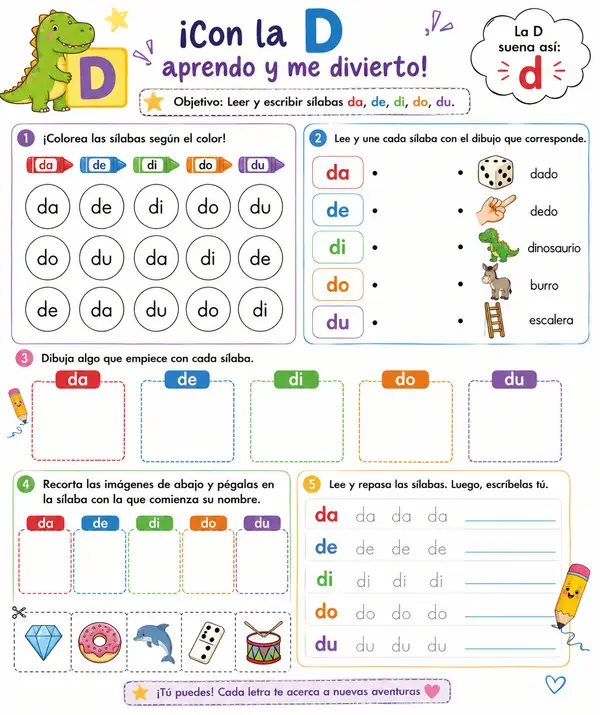 Guía Sílabas con D