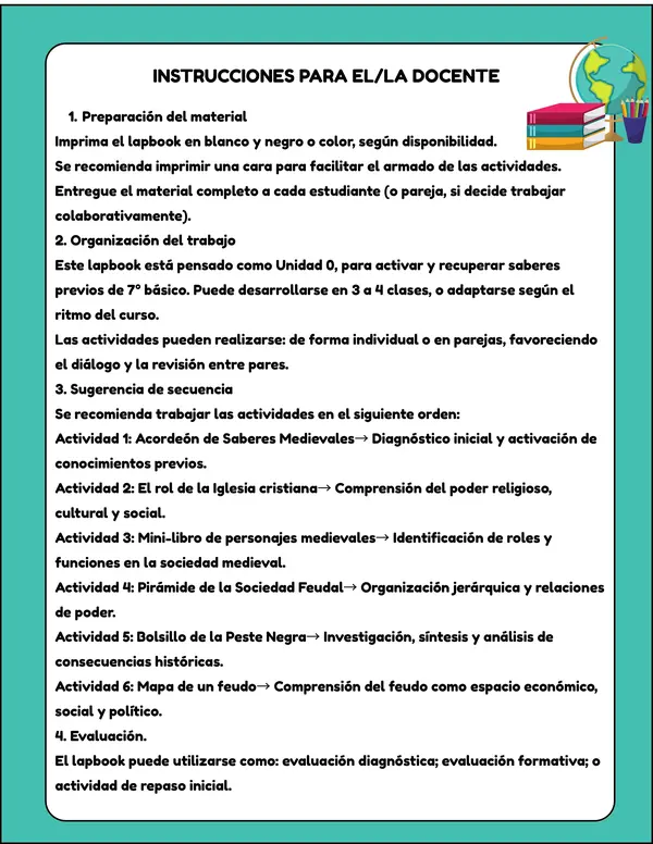Edad Media – 8° básico – Lapbook – Unidad 0