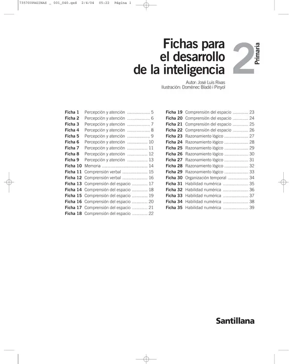 Fichas para ejercitar la lógica y la atención para niños de 7 años