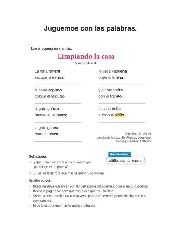 Guia Juguemos con las palabras, LENGUAJE, SEGUNDO BASICO