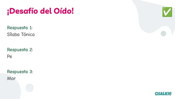 Sílaba tónica y palabras agudas
