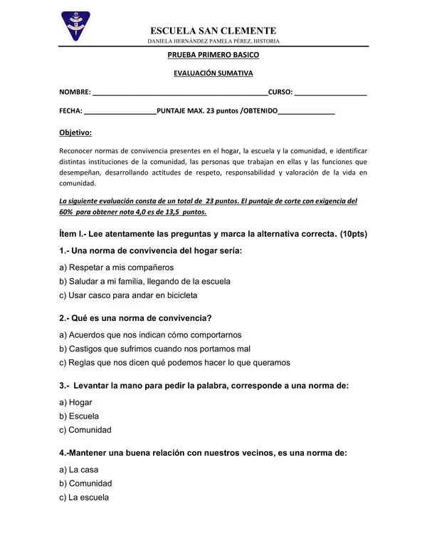 Evaluación las instituciones y normas 