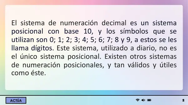 SISTEMA DE NUMERACIÓN DECIMAL