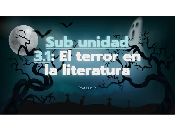 El Terror y lo extraño - 7° Básico
