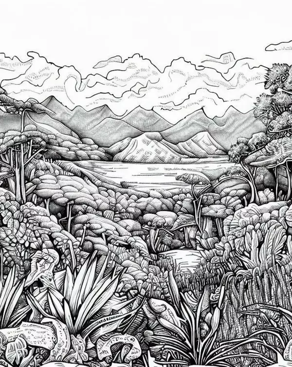 Libro de paisajes chilenos para colorear 