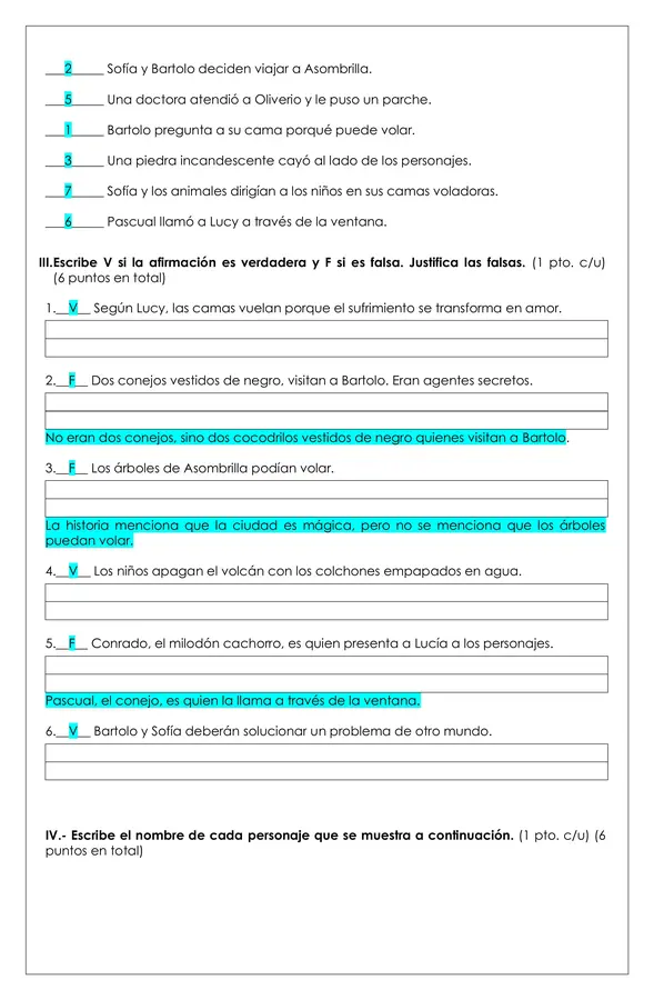 Prueba Lectura - Bartolo y los enfermos mágicos