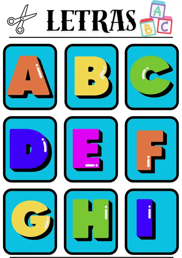 Tarjetas, jugando con el abecedario