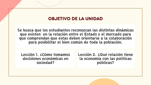 Economía y políticas públicas | Unidad 4 | Educación Ciudadana | Tercero Medio