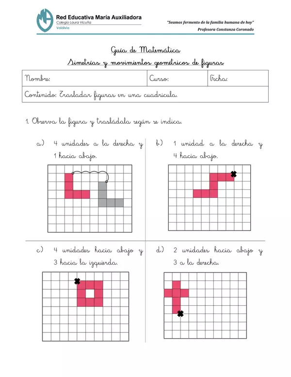 Simetría y movimientos geométricos de figuras (3)