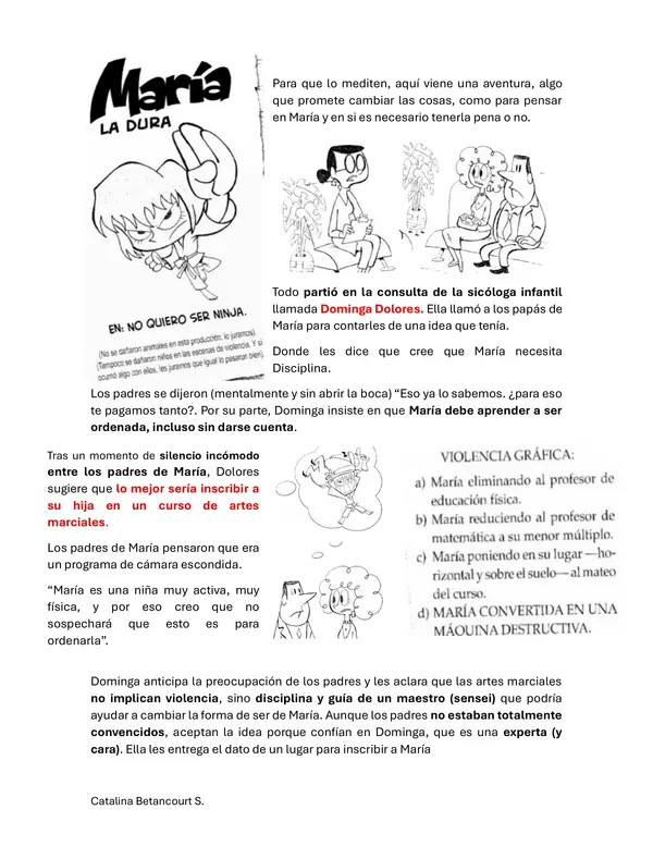 Resumen y analisis del libro María la Dura en: No quiero ser ninja