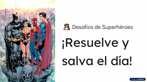 Resuelve y salva el día