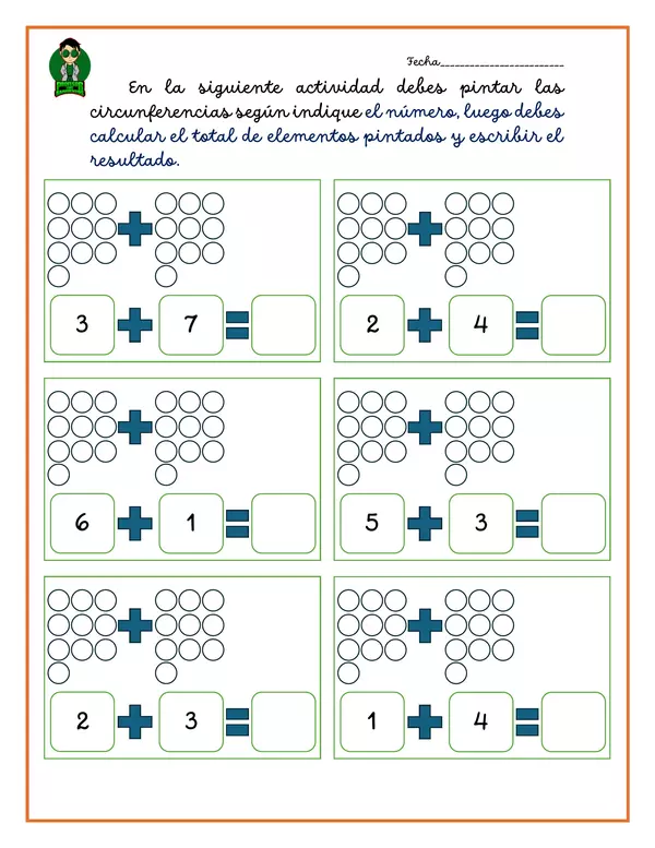 Cuaderno de Matemática, Tomo 2 "suma, resta, mayor, menor e igual desde el 1 al 10".