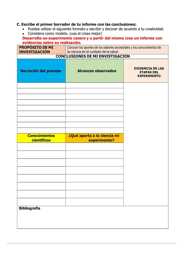 Ficha Académica del Informe científico