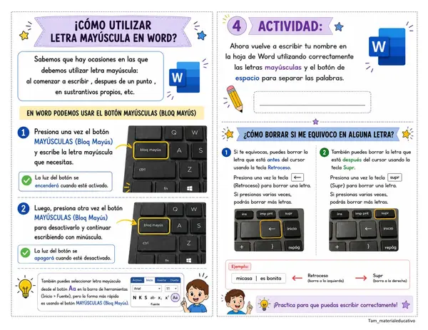 Uso procesador de textos word 2° básico