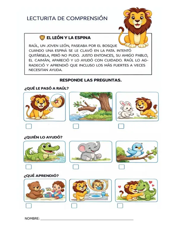 Comprensiones lectoras