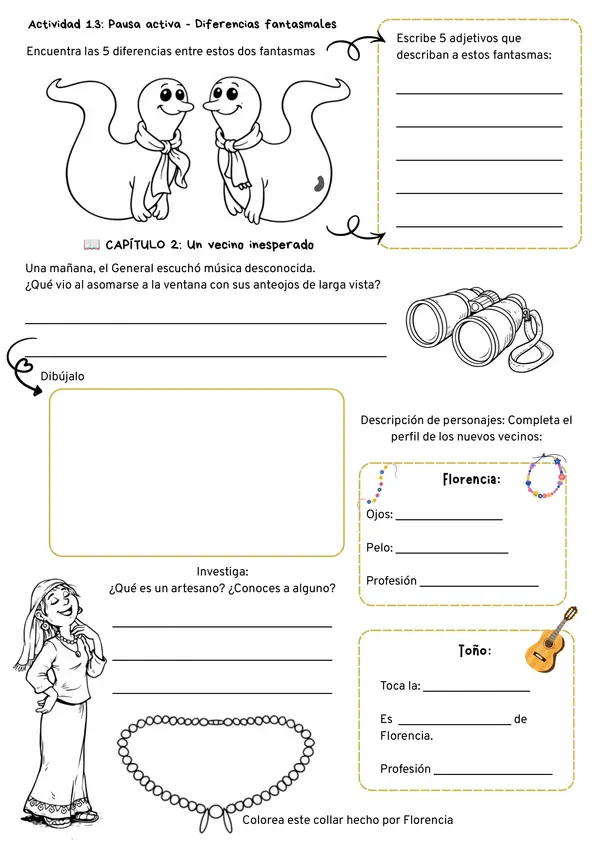 Fantasmas en la casa rodante Plan lector Lenguaje
