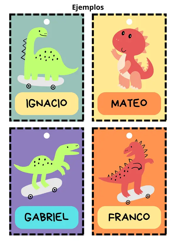 COLGANTE - IDENTIFICACIÓN PREESCOLAR - DINOSAURIOS