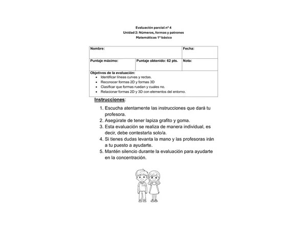 Evaluación matemáticas 1° básico_geometría
