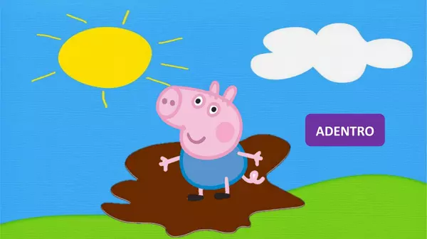Adverbio de lugar con Peppa Pig