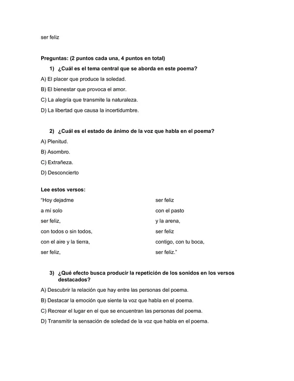 Evaluación Sumativa Género Lírico 7mo/8vo básico