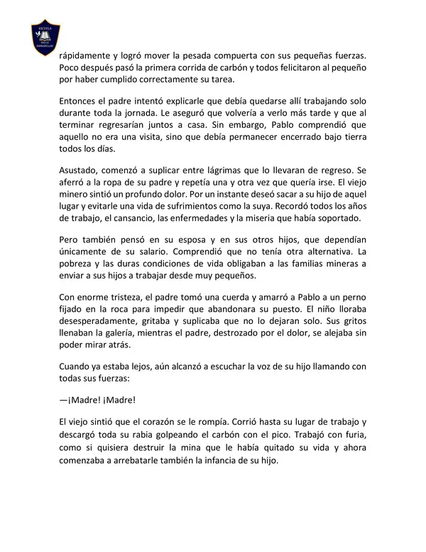 comprensión de lectura: La compuerta número 12 de baldomero lillo 