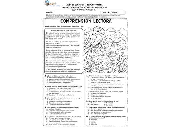 Set de Guía de trabajo lectura comprensiva