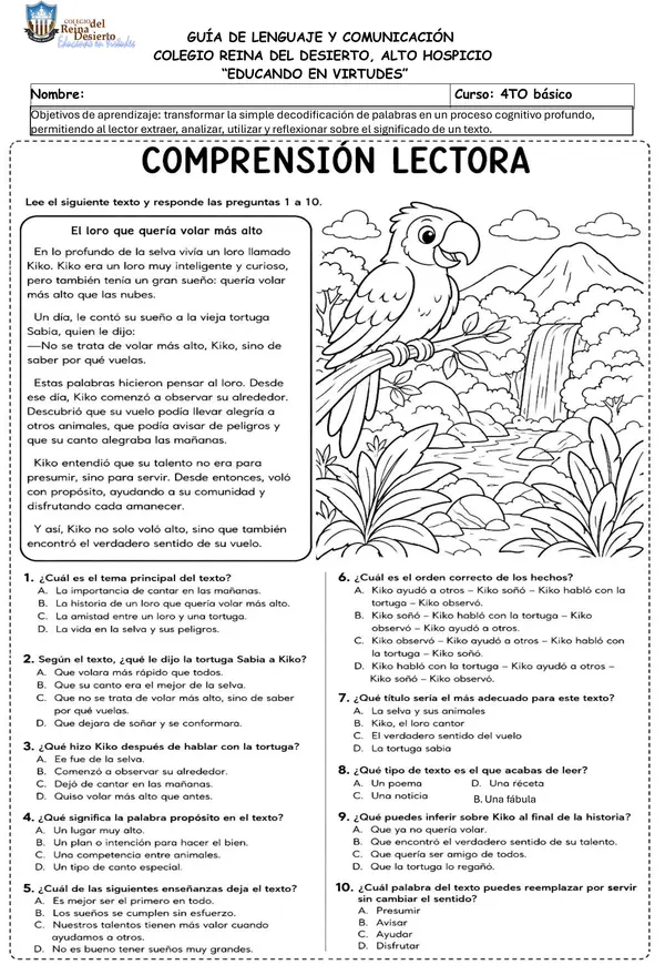 Set de Guía de trabajo lectura comprensiva