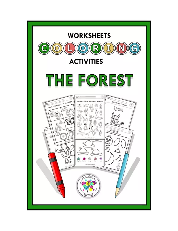 Worksheets Coloring Activities The Forest Animals Craft Decorate