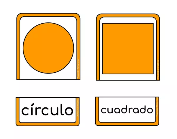 Figuras geométricas naranja