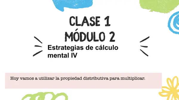 Clase 1 "Estrategias de calculo mental" 4° Básico
