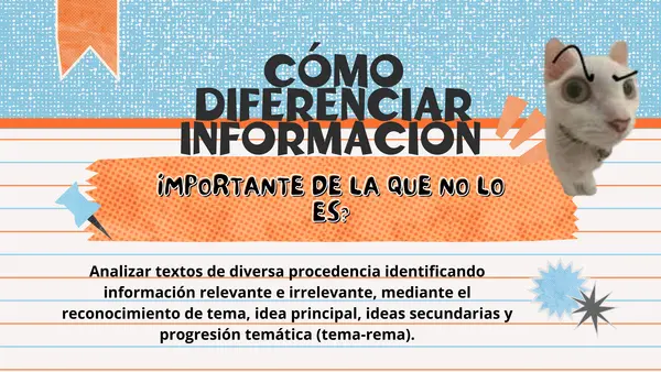 ✨ ¿Cómo diferenciar información en un texto? Recurso completo para desarrollar lectura crítica